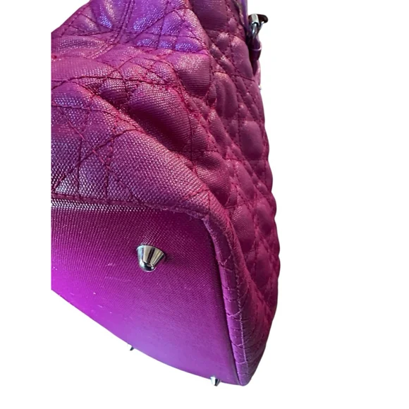 Christian Dior Cannage Panarea Magenta Quilted Tote Bag w/ COA - Picture 10 of 16